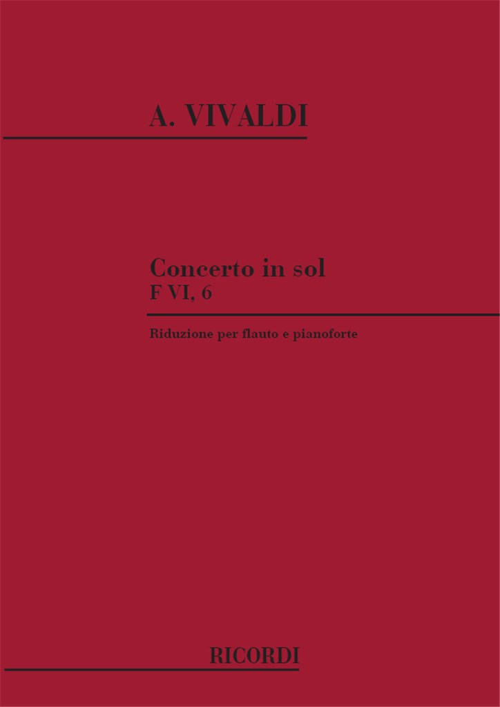Concerti Per Fl., Archi E B.C.: In Sol Rv 438